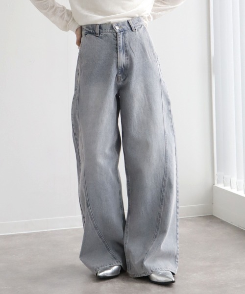 NOGLE（ノグル）の「【NOGLE/ノグル】ケミカルラインバギーデニム（デニムパンツ・レディース・ライトブルー/ブラック/ブルー系その他・S/M）」の20枚目の写真