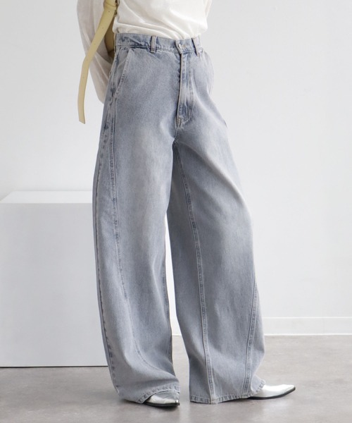 NOGLE（ノグル）の「【NOGLE/ノグル】ケミカルラインバギーデニム（デニムパンツ・レディース・ライトブルー/ブラック/ブルー系その他・S/M）」の21枚目の写真