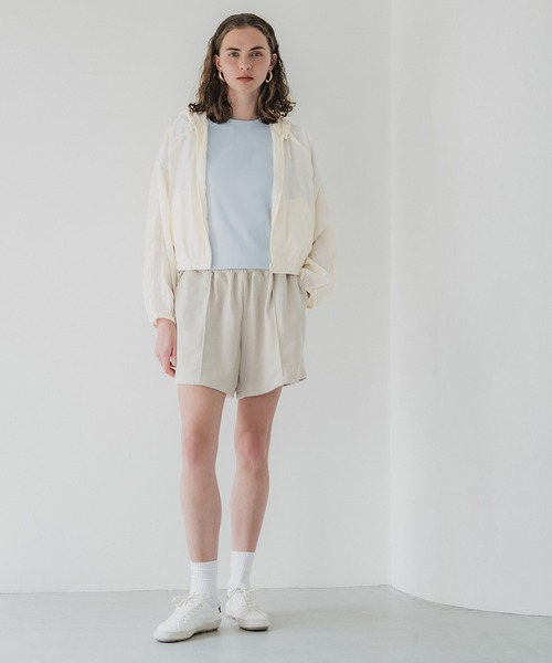 coca(coca)(コカ)の「ナイロンクロップドアウター(ブルゾン・レディース・ホワイト/ネイビー・S/M/L)」の21枚目の写真