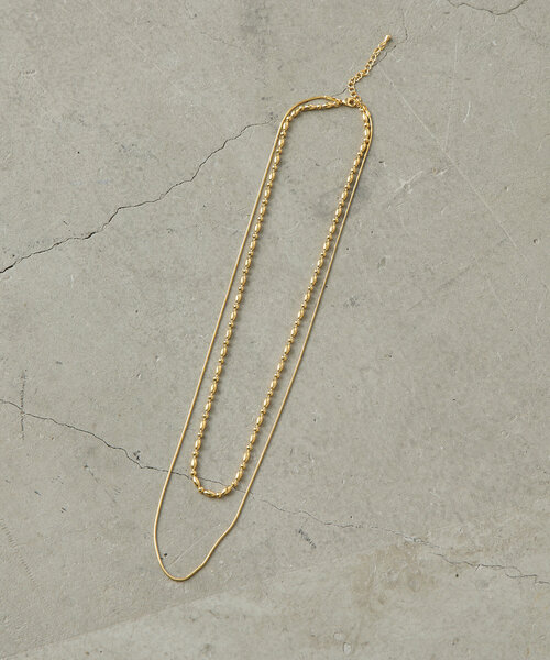 Jena espace merveilleux(ジェナ エスパスメルヴェイユ)の「ボールチェーン2連ネックレス(リング・レディース・シルバー/ゴールド・FREE)」の9枚目の写真