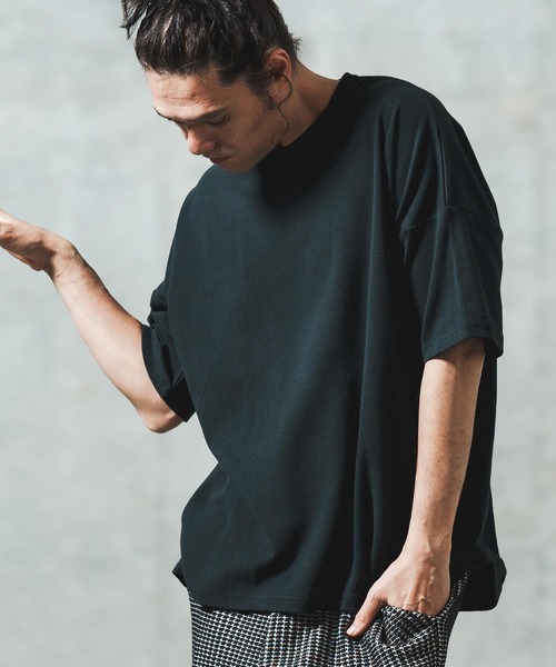 GLIMCLAP（グリムクラップ）の「mt9699- Cordlane fraise fabric boxy silhouette T-shirt Tシャツ（Tシャツ/カットソー・メンズ・ブラック/ブルー/ホワイト/レッド・S/M/L）」の11枚目の写真