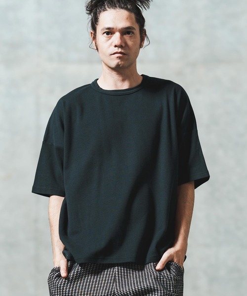 GLIMCLAP（グリムクラップ）の「mt9699- Cordlane fraise fabric boxy silhouette T-shirt Tシャツ（Tシャツ/カットソー・メンズ・ブラック/ブルー/ホワイト/レッド・S/M/L）」の12枚目の写真