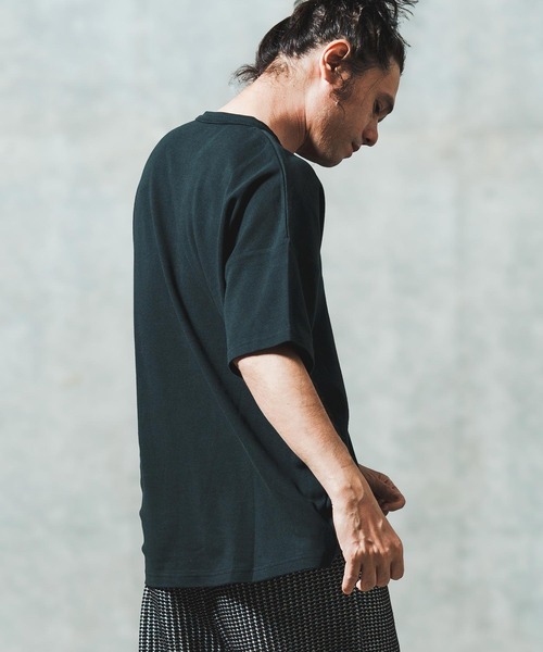 GLIMCLAP（グリムクラップ）の「mt9699- Cordlane fraise fabric boxy silhouette T-shirt Tシャツ（Tシャツ/カットソー・メンズ・ブラック/ブルー/ホワイト/レッド・S/M/L）」の13枚目の写真