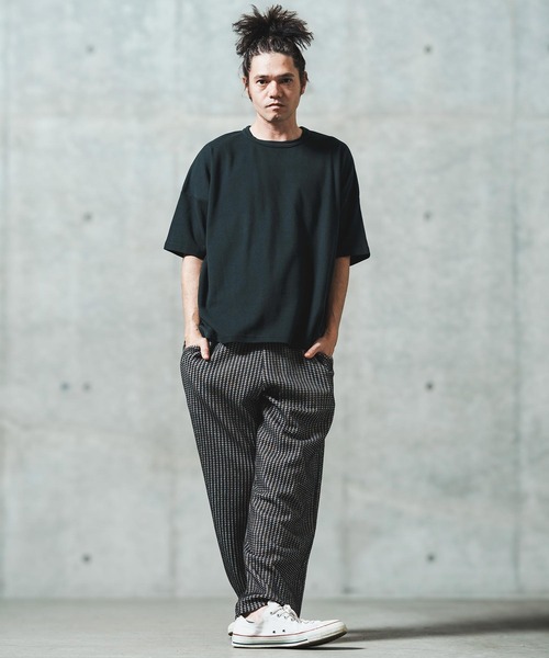 GLIMCLAP（グリムクラップ）の「mt9699- Cordlane fraise fabric boxy silhouette T-shirt Tシャツ（Tシャツ/カットソー・メンズ・ブラック/ブルー/ホワイト/レッド・S/M/L）」の14枚目の写真