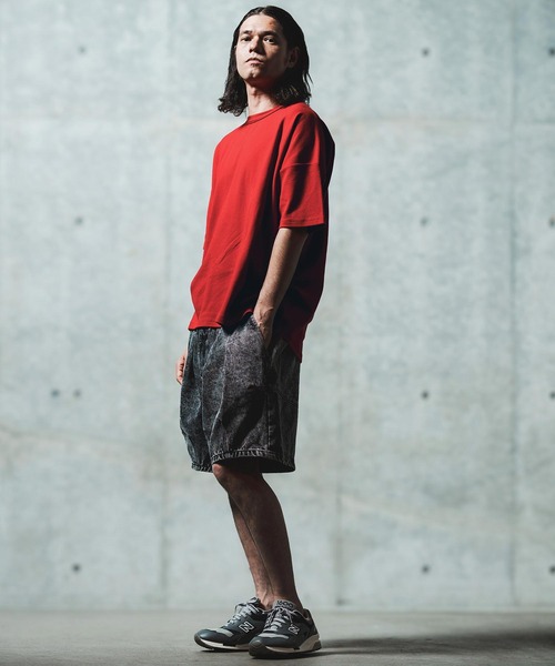 GLIMCLAP（グリムクラップ）の「mt9699- Cordlane fraise fabric boxy silhouette T-shirt Tシャツ（Tシャツ/カットソー・メンズ・ブラック/ブルー/ホワイト/レッド・S/M/L）」の21枚目の写真