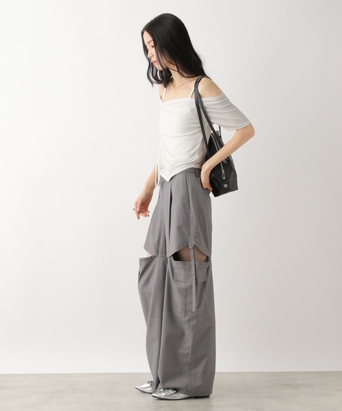 Heather（ヘザー）の「サイドスリットデザインパンツ　452793（カーゴパンツ・レディース・グレー/ブラック/ブラック系その他・FREE）」の15枚目の写真
