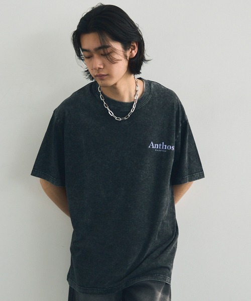 セール】Oversized pigment dye print T-shirt / オーバーサイズ