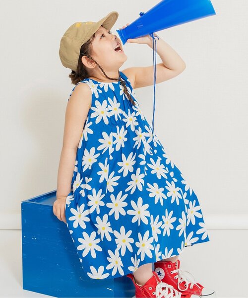 BREEZE（ブリーズ）の「【リンク/ジュニア対応】ソウガラフレアワンピース（ワンピース・キッズ・ブルー/ピンク/ブラック/アイボリー・80/90/100/110/120/130/140）」の3枚目の写真