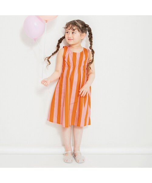 BREEZE（ブリーズ）の「【リンク/ジュニア対応】ソウガラフレアワンピース（ワンピース・キッズ・ブルー/ピンク/ブラック/アイボリー・80/90/100/110/120/130/140）」の12枚目の写真