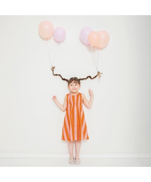 BREEZE（ブリーズ）の「【リンク/ジュニア対応】ソウガラフレアワンピース（ワンピース・キッズ・ブルー/ピンク/ブラック/アイボリー・80/90/100/110/120/130/140）」の14枚目の写真