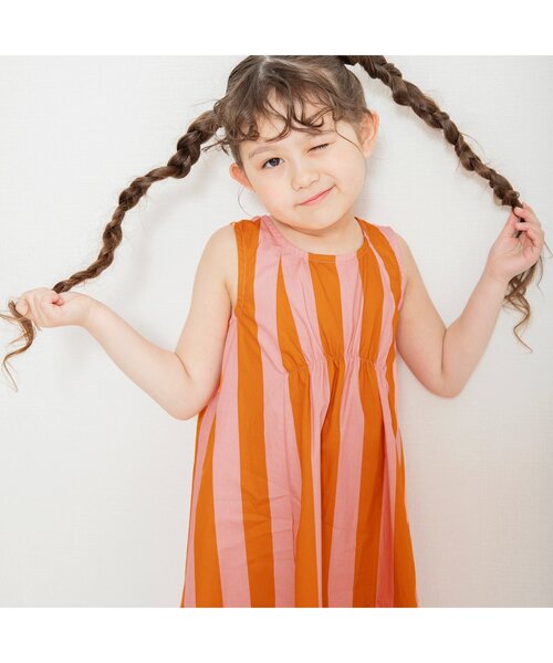 BREEZE（ブリーズ）の「【リンク/ジュニア対応】ソウガラフレアワンピース（ワンピース・キッズ・ブルー/ピンク/ブラック/アイボリー・80/90/100/110/120/130/140）」の15枚目の写真