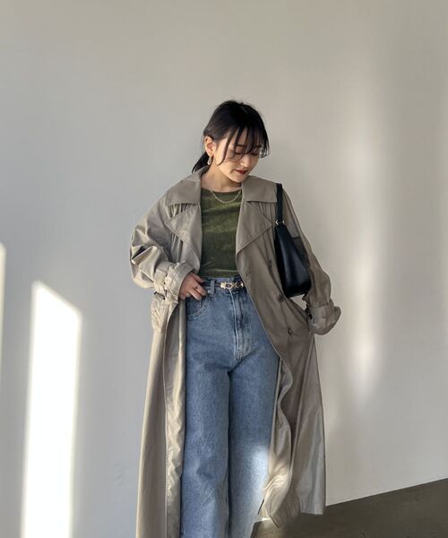 STRATA(エストラータ)の「ワックスビンテージトレンチコート 【低身長・小柄女性】(トレンチコート・レディース・グリーン・ONE SIZE)」の14枚目の写真