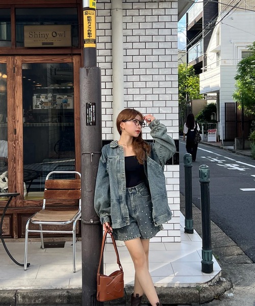 RANCLIC(ランクリック)の「ビジューデニムショートパンツ(デニムパンツ・レディース・ブルー・S/M)」の11枚目の写真