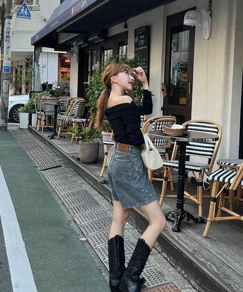 RANCLIC(ランクリック)の「ビジューデニムショートパンツ(デニムパンツ・レディース・ブルー・S/M)」の13枚目の写真