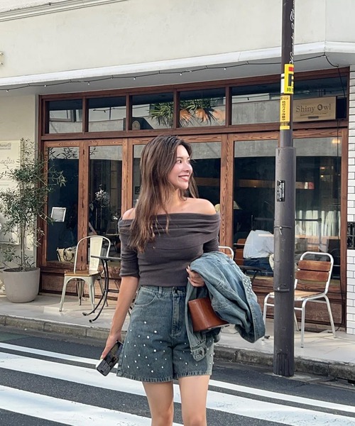 RANCLIC(ランクリック)の「ビジューデニムショートパンツ(デニムパンツ・レディース・ブルー・S/M)」の20枚目の写真