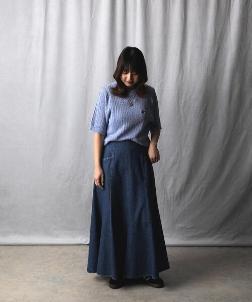 Right-on（ライトオン）の「BEVERLY HILLS POLO CLUB(ビバリーヒルズポロクラブ)【レディース】【限定展開】ワンポイントニット（ニット/セーター・レディース・ホワイト/サックスブルー/ネイビー・M）」の16枚目の写真