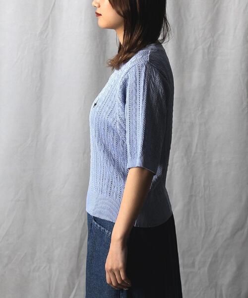 Right-on（ライトオン）の「BEVERLY HILLS POLO CLUB(ビバリーヒルズポロクラブ)【レディース】【限定展開】ワンポイントニット（ニット/セーター・レディース・ホワイト/サックスブルー/ネイビー・M）」の18枚目の写真