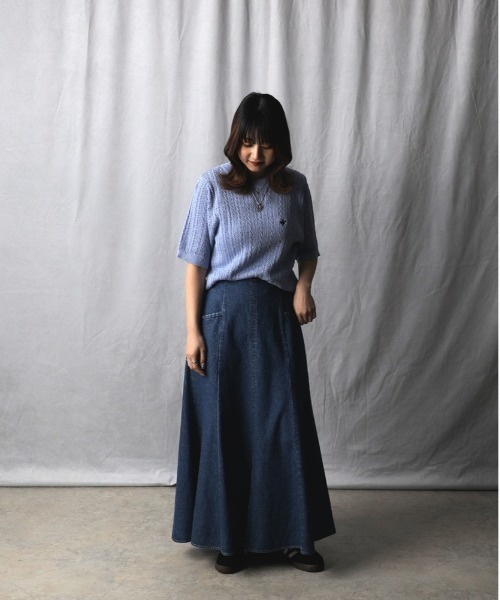 Right-on（ライトオン）の「BEVERLY HILLS POLO CLUB(ビバリーヒルズポロクラブ)【レディース】【限定展開】ワンポイントニット（ニット/セーター・レディース・ホワイト/サックスブルー/ネイビー・M）」の12枚目の写真