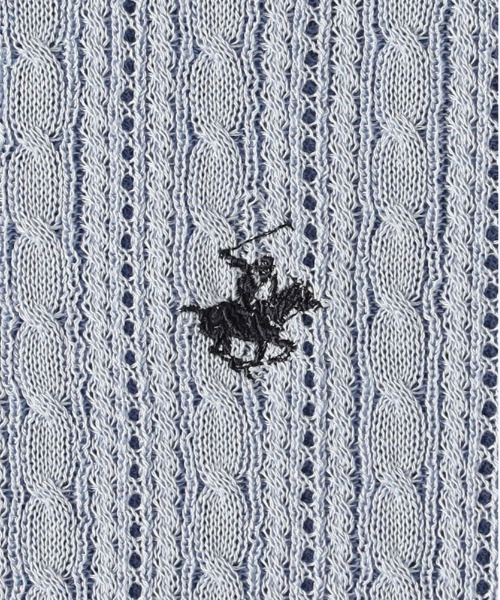 Right-on（ライトオン）の「BEVERLY HILLS POLO CLUB(ビバリーヒルズポロクラブ)【レディース】【限定展開】ワンポイントニット（ニット/セーター・レディース・ホワイト/サックスブルー/ネイビー・M）」の14枚目の写真