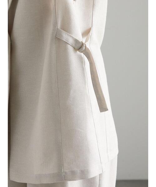 Te chichi（テチチ）の「ラメリネンミックステーラードジレ（セットアップ可）《2025summer catalog item》（ベスト・レディース・ベージュ/ブラック・F）」の17枚目の写真