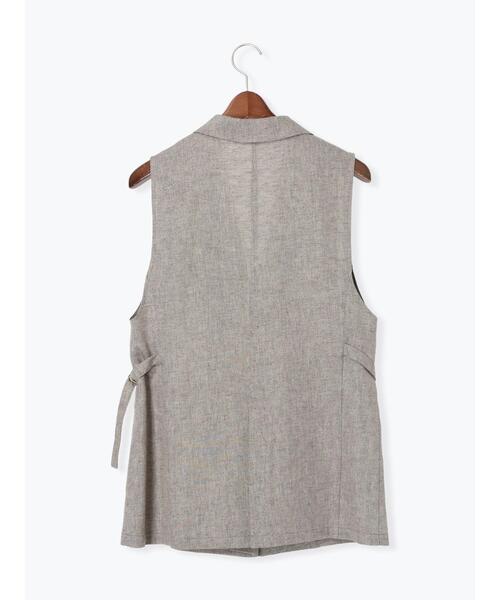 Te chichi（テチチ）の「ラメリネンミックステーラードジレ（セットアップ可）《2025summer catalog item》（ベスト・レディース・ベージュ/ブラック・F）」の21枚目の写真