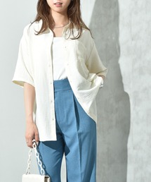 INTERPLANET | パウダーデシン5分袖シャツ(シャツ/ブラウス)