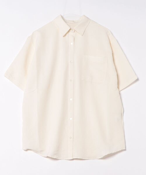 INTERPLANET（インタープラネット）の「パウダーデシン５分袖シャツ（シャツ/ブラウス・レディース・アイボリー/ブラック・FREE）」の19枚目の写真