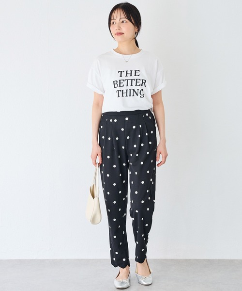 スカラップヘム タックパンツ（スラックス）｜INCEDE