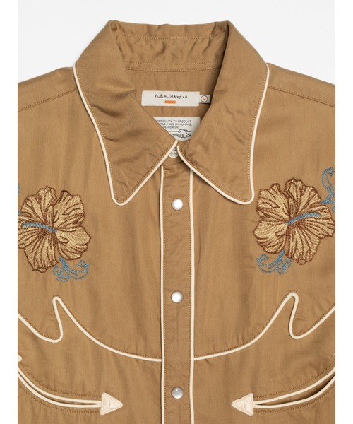 Nudie Jeans（ヌーディージーンズ）の「Nudie Jeans/ヌーディージーンズ Gonzo / カウボーイシャツ / Tobacco（シャツ/ブラウス・メンズ・ベージュ系その他・M/L/S）」の6枚目の写真