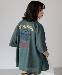 SOTT（ソット）の「Orion Beer Embroidered Shirt　オリオンビール刺繍半袖開襟シャツ（シャツ/ブラウス）」