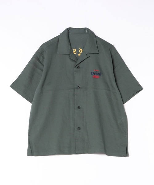 ブラウス シャツ Orion Beer Embroidered Shirt　オリオンビール刺繍半袖開襟シャツ レディース メンズ SOTT ブラウス シャツ Orion Beer Embroidered Shirt オリオン