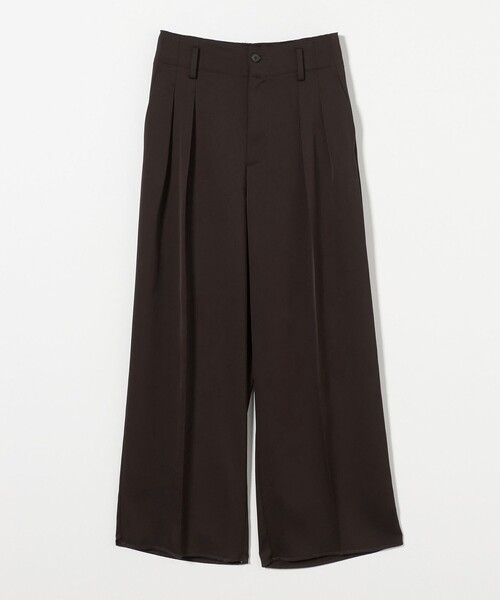 BEAUTY&YOUTH UNITED ARROWS（ビューティーアンドユースユナイテッドアローズ）の「ポリエステルツイル カットアウト タックパンツ（スラックス・レディース・クリーム/ネイビー/ダークブラウン・M/S/XS）」の12枚目の写真