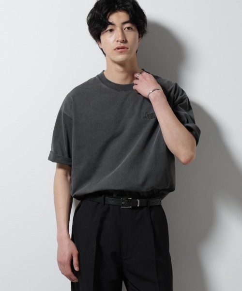 NANO universe（ナノユニバース）の「「MOFFISIE」オリジナル刺繍プリント Tシャツ 半袖（Tシャツ/カットソー・メンズ・ホワイト/スミクロ・L/M）」の2枚目の写真