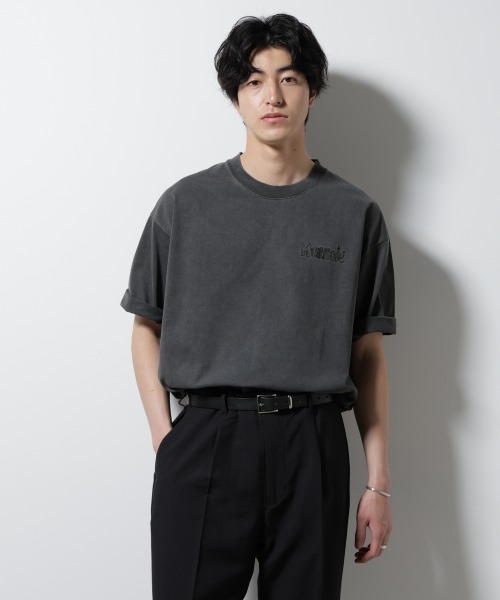 NANO universe（ナノユニバース）の「「MOFFISIE」オリジナル刺繍プリント Tシャツ 半袖（Tシャツ/カットソー・メンズ・ホワイト/スミクロ・L/M）」の22枚目の写真