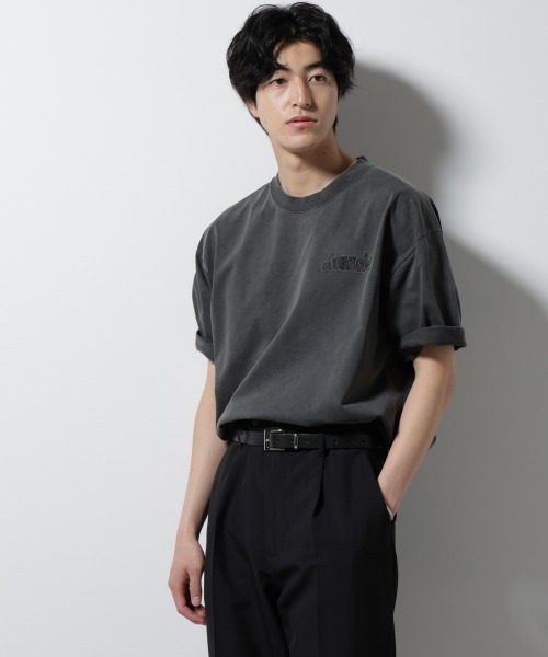 NANO universe（ナノユニバース）の「「MOFFISIE」オリジナル刺繍プリント Tシャツ 半袖（Tシャツ/カットソー・メンズ・ホワイト/スミクロ・L/M）」の21枚目の写真