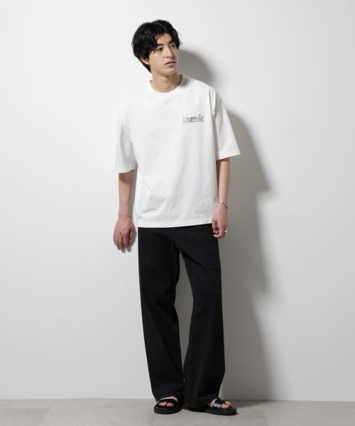 NANO universe（ナノユニバース）の「「MOFFISIE」オリジナル刺繍プリント Tシャツ 半袖（Tシャツ/カットソー・メンズ・ホワイト/スミクロ・L/M）」の12枚目の写真