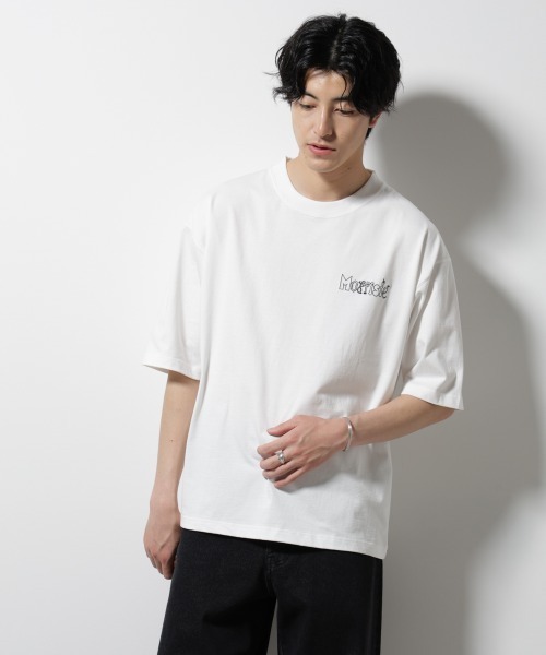 NANO universe（ナノユニバース）の「「MOFFISIE」オリジナル刺繍プリント Tシャツ 半袖（Tシャツ/カットソー・メンズ・ホワイト/スミクロ・L/M）」の15枚目の写真