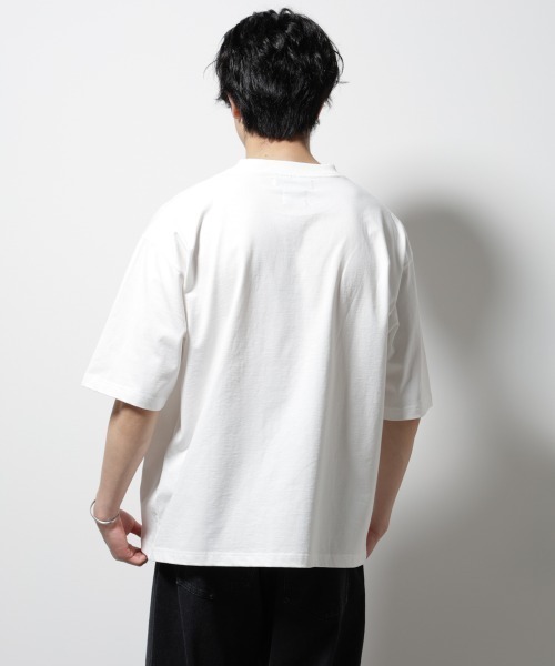 NANO universe（ナノユニバース）の「「MOFFISIE」オリジナル刺繍プリント Tシャツ 半袖（Tシャツ/カットソー・メンズ・ホワイト/スミクロ・L/M）」の13枚目の写真