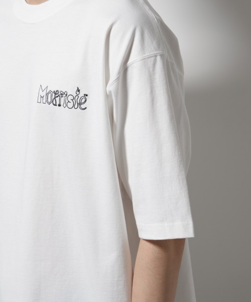 NANO universe（ナノユニバース）の「「MOFFISIE」オリジナル刺繍プリント Tシャツ 半袖（Tシャツ/カットソー・メンズ・ホワイト/スミクロ・L/M）」の5枚目の写真