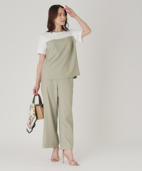 【新品】COUP DE CHANCE ストレートパンツ SS 洗える／日本製】ストレートパンツ（フルレングスパンツ