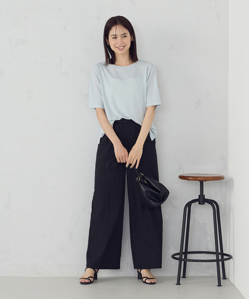 COMME CA ISM(コムサイズム)の「ラメフライス ボートネックカットソー(Tシャツ/カットソー・レディース・グレー/サックスブルー・FREE)」の10枚目の写真