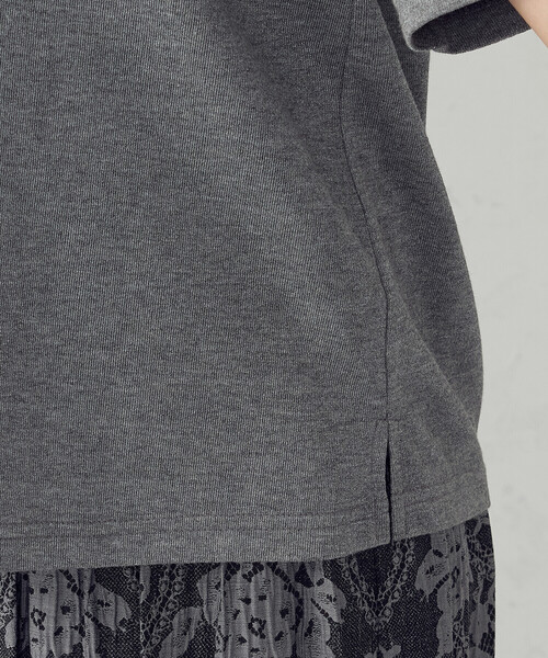 COMME CA ISM(コムサイズム)の「ラメフライス ボートネックカットソー(Tシャツ/カットソー・レディース・グレー/サックスブルー・FREE)」の18枚目の写真