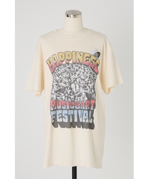 SHEL'TTER ORIGINAL(シェルターオリジナル)の「【NEWTONE】THREEDAYS Tシャツ(Tシャツ/カットソー・レディース・オフホワイト/ピンク/ライトブラック・FREE)」の1枚目の写真