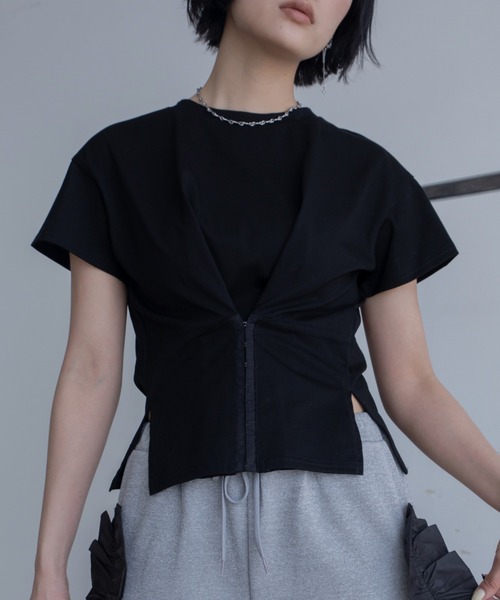 ATTITUDE♡コルセット風トップス 大きいサイズ レディース コルセット風トップス(M/L/LL/3L/4L/5L