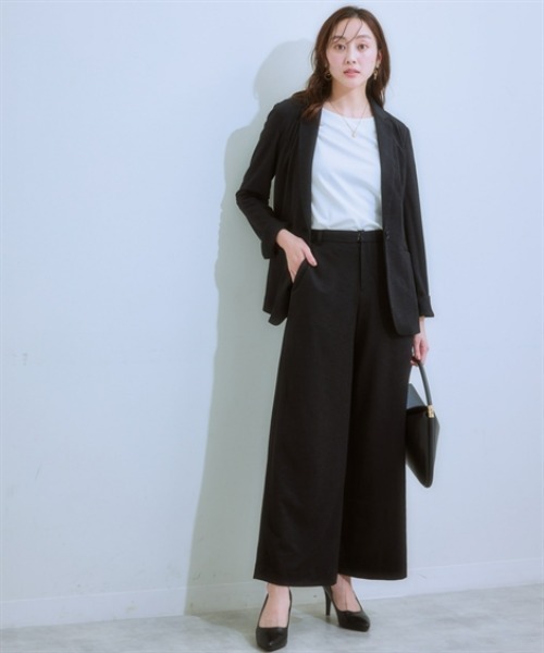 7days Life Styling（セブンデイズライフスタイリング）の「【接触冷感】シルケット加工ドルマンスリーブトップス（Tシャツ/カットソー・レディース・ミント/ネイビー/ブラウン/オフホワイト/ブルーグレー/チャコール・S/M/L/LL/3L）」の9枚目の写真