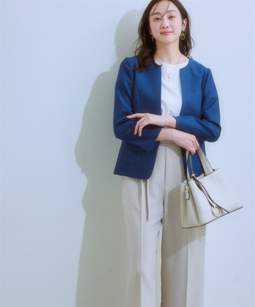 7days Life Styling（セブンデイズライフスタイリング）の「【接触冷感】シルケット加工ドルマンスリーブトップス（Tシャツ/カットソー・レディース・ミント/ネイビー/ブラウン/オフホワイト/ブルーグレー/チャコール・S/M/L/LL/3L）」の10枚目の写真