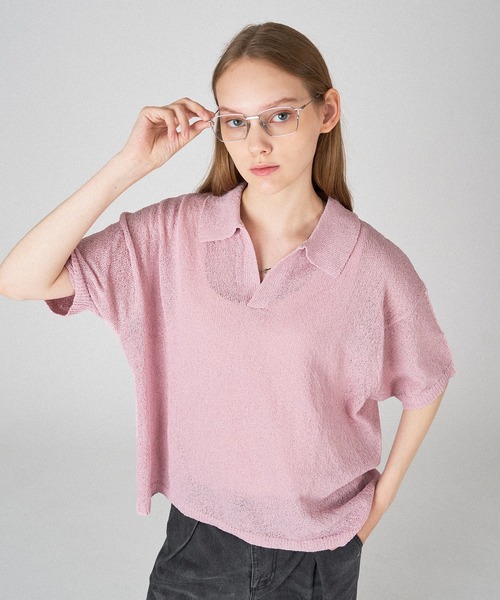 ONCILY（オンシェリー）の「SUMMER SKIPPER POLO SHIRT / サマースキッパーポロシャツ（ポロシャツ・メンズ・ブラック/ピンク/ブルー/グリーン・SMALL/MEDIUM/LARGE）」の4枚目の写真