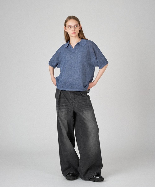 ONCILY（オンシェリー）の「SUMMER SKIPPER POLO SHIRT / サマースキッパーポロシャツ（ポロシャツ・メンズ・ブラック/ピンク/ブルー/グリーン・SMALL/MEDIUM/LARGE）」の15枚目の写真