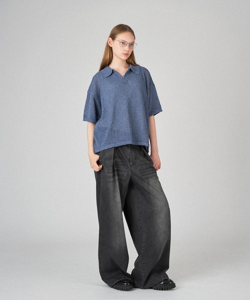 ONCILY（オンシェリー）の「SUMMER SKIPPER POLO SHIRT / サマースキッパーポロシャツ（ポロシャツ・メンズ・ブラック/ピンク/ブルー/グリーン・SMALL/MEDIUM/LARGE）」の16枚目の写真