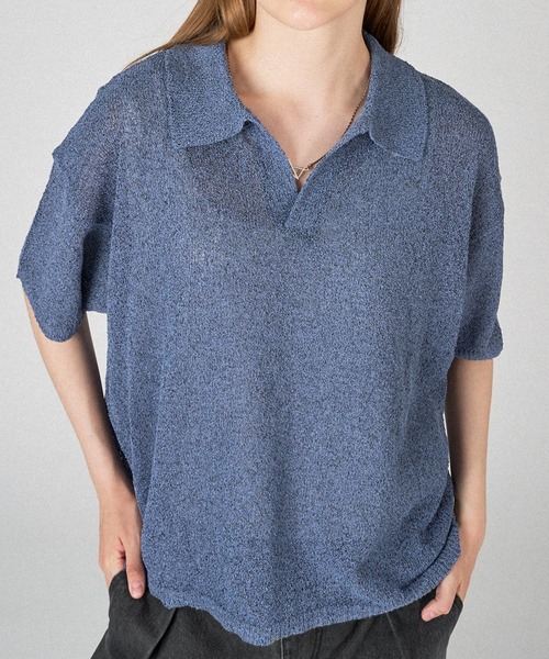 ONCILY（オンシェリー）の「SUMMER SKIPPER POLO SHIRT / サマースキッパーポロシャツ（ポロシャツ・メンズ・ブラック/ピンク/ブルー/グリーン・SMALL/MEDIUM/LARGE）」の14枚目の写真